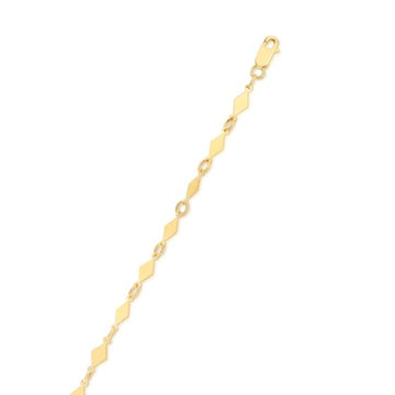 Kite-Shaped Mirror Link Chain, 18"